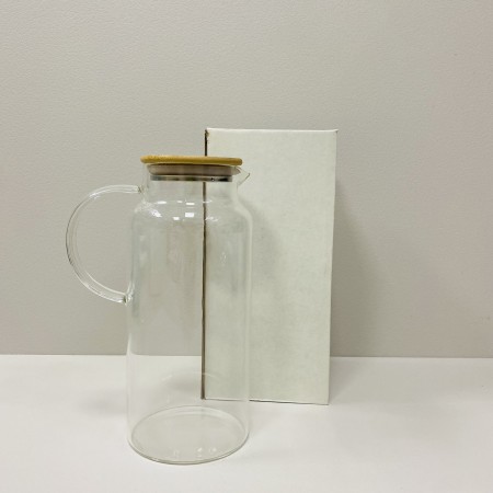 Глечик скляний з бамбуковою кришкою 2 л Stenson R92799