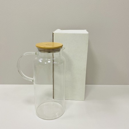 Глечик скляний з бамбуковою кришкою 2 л Stenson R92799