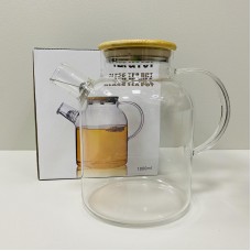 Чайник для заварювання скляний з бамбуковою кришкою 1,8 л Stenson R92790