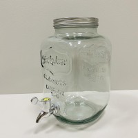 Лимонадник скляний з металевою кришкою на підставці для напоїв 5 л S&T 4434
