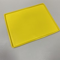 Килимок-деко для приготування пастели та випічки з бортиком 37*30*1см Stenson MH-3308 жовтий