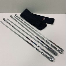 Набір шампурів з хромованої сталі в чохлі 6 шт 60 см Stenson MH-0020