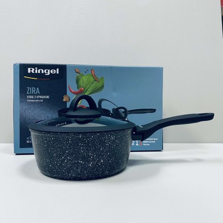 Ківш алюмінієвий зі скляою кришкою 20 см 2,2 л Ringel Zira RG-41006-20