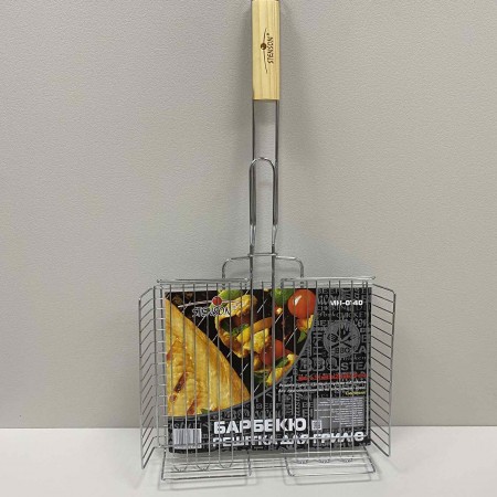 Решітка-гриль з хромованої сталі 64*33*26,5*6 см Stenson MH-0140