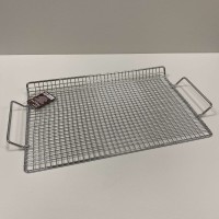 Решітка для грилю з ручками з хромованої сталі 38,5*26*3 см Stenson MH-4892