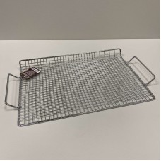 Решітка для грилю з ручками з хромованої сталі 38,5*26*3 см Stenson MH-4892