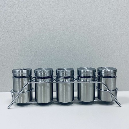 Набір ємностей для спецій на підставці 5 шт 80 мл A-Plus 1732