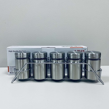 Набір ємностей для спецій на підставці 5 шт 80 мл A-Plus 1732