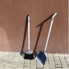 Совок зі щіткою для прибирання  330 ТЕ сірий