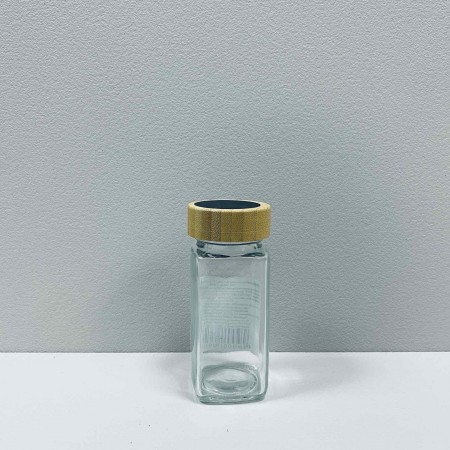 Ємність скляна для спецій з дерев'яною кришкою 120 мл Vittora VT-9012