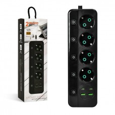Подовжувач 3 м на 4 розетки 2 USB 2 Type C Stenson R95595