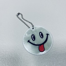 Світловідбиваючий брелок "Смайлик" Stenson 38443-1 сірий