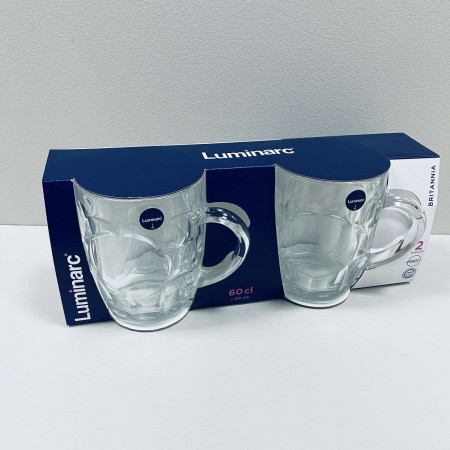 Набір кухлів для пива скляний 2 шт 600 мл Luminarc Britannia Q0730