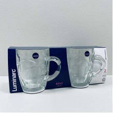 Набір кухлів для пива скляний 2 шт 600 мл Luminarc Britannia Q0730