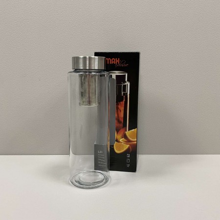 Пляшка для води з металевою кришкою та ситечком 1 л Pure Aqua Bottle Simax s10120/МЕТ