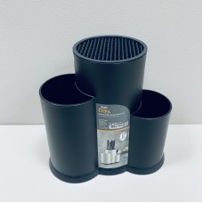 Підставка-органайзер для ножів і столових приборів пластикова Sun Plast 1114 чорна