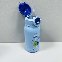 Термос дитячий із нержавіючої сталі з трубочкою 500 мл A-Plus 1777 блакитний