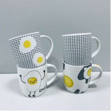 Набір чашок порцелянових 4 шт 350 мл Funny Eggs Milika M0520-SDM020-1380