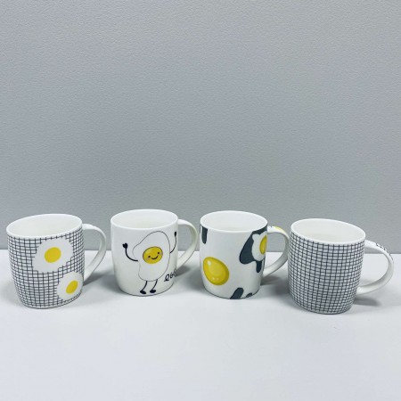 Набір чашок порцелянових 4 шт 350 мл Funny Eggs Milika M0520-SDM020-1380