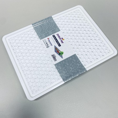 Сушка для посуду пластикова 41,8*30,9*1 см біла Bursev 1135 09