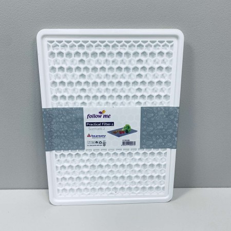 Сушка для посуду пластикова 41,8*30,9*1 см біла Bursev 1135 09