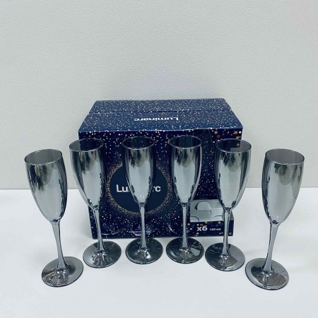 Набір келихів для шампанського 6 шт 160 мл Luminarc Delice Graphite J9399/2
