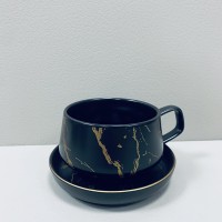 Чашка з блюдцем порцелянова 320 мл Мармурова Розкіш BonaDi 805-731