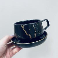 Чашка з блюдцем порцелянова 320 мл Мармурова Розкіш BonaDi 805-731