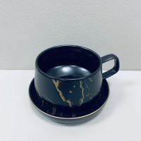 Чашка з блюдцем порцелянова 320 мл Мармурова Розкіш BonaDi 805-731