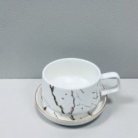 Чашка з блюдцем порцелянова 320 мл Мармурова Розкіш BonaDi 805-728