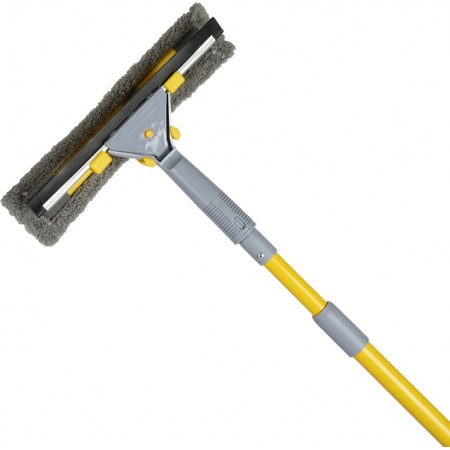 Вікномийка з насадкою з мікрофібри 25 см і телескопічною металевою ручкою 75-125 см Eco Fabric EF-2530