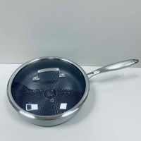 Сковорода із нержавіючої сталі зі скляною кришкою 26*7 см Edenberg EB-14152