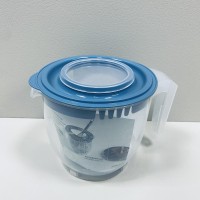 Ємність для змішування з кришкою пластикова 2,2 л Dunya Plastik 10200 прозора з блакитним