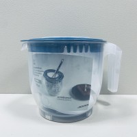 Ємність для змішування з кришкою пластикова 2,2 л Dunya Plastik 10200 прозора з блакитним