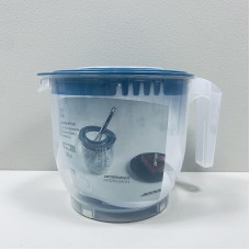 Ємність для змішування з кришкою пластикова 2,2 л Dunya Plastik 10200 прозора з блакитним