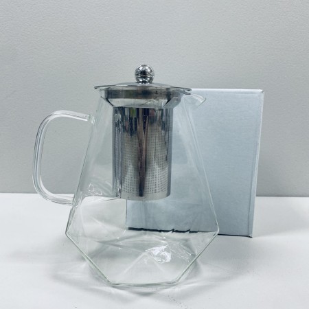 Чайник для заварювання скляний з металевим ситом 1000 мл "Ромб" Stenson R92181