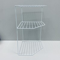 Органайзер-підставка металева для тарілок 3 яруси 25*25*43 см Stenson 50210-12 L біла