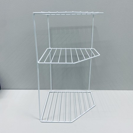 Органайзер-підставка металева для тарілок 3 яруси 25*25*43 см Stenson 50210-12 L біла