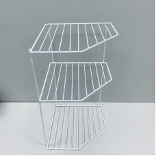 Органайзер-підставка металева для тарілок 3 яруси 25*25*43 см Stenson 50210-12 L біла