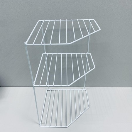 Органайзер-підставка металева для тарілок 3 яруси 25*25*43 см Stenson 50210-12 L біла