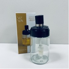 Спецівниця з пензликом скляна 250 мл Viva Daily S250-B