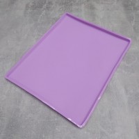 Килимок-деко для приготування пастели та випічки з бортиком 37*30*1см Stenson MH-3308 фіолетовий