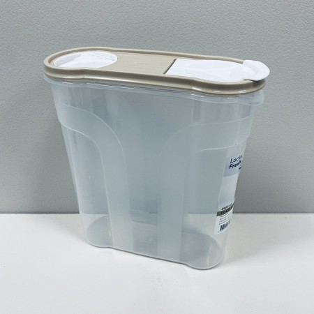 Ємність для сипучих 2,9 л 24,5*19,5*7 см Dunya Plastik 30314 прозора/бежева