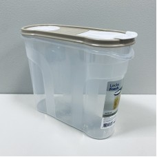 Ємність для сипучих 2,15 л 21,5*8,5*18 см Dunya Plastik 30313 прозора/бежева