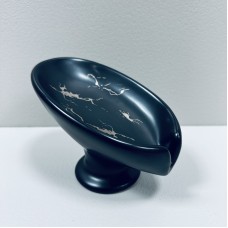 Мильниця керамічна "Чорний мармур" h - 9,7 см A-Plus 3988  