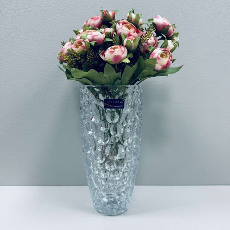 Ваза скляна для квітів 25 см Olens 7355