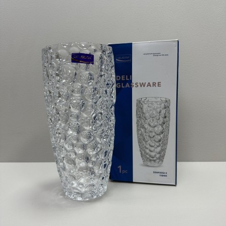 Ваза скляна для квітів 25 см Olens 7355