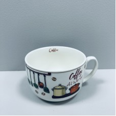 Чашка порцелянова  "Coffee is always" 650 мл 12,2*9 см XXL S&T 3186