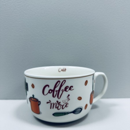 Чашка порцелянова  "Coffee more" 650 мл 12,2*9 см XXL S&T 3186