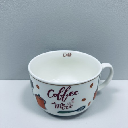 Чашка порцелянова  "Coffee more" 650 мл 12,2*9 см XXL S&T 3186